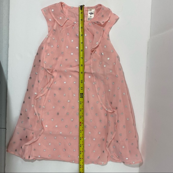 Toddler Girl OshKosh B'gosh Short Sleeve A-Line Foiled Dot Chiffon Dress - Picture 6 of 12